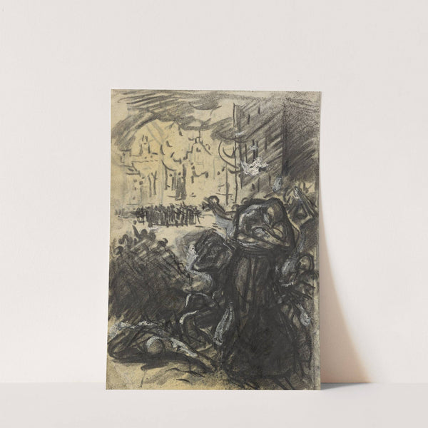 L’Incendie de Louvain (1914) by Auguste Louis Lepère