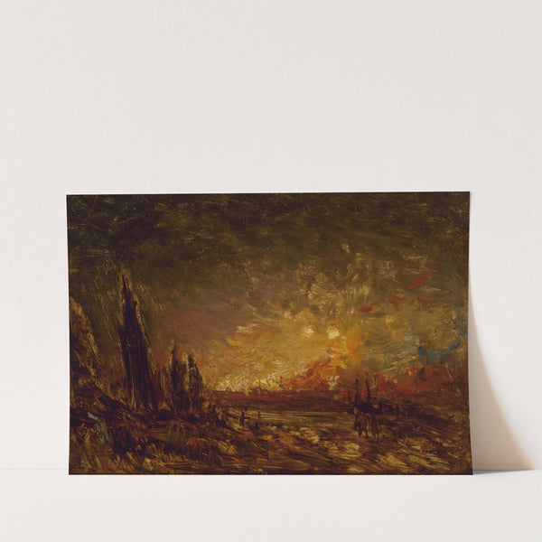 L’incendie (19th century) by Félix Ziem