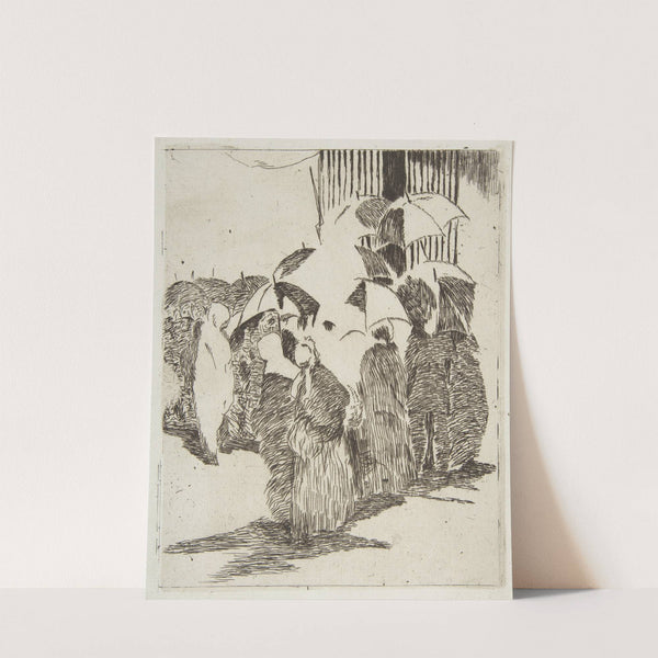 Line in front of the Butcher Shop (1870–71) by Édouard Manet