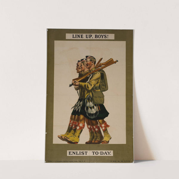 Line up, boys ! by Anonymous