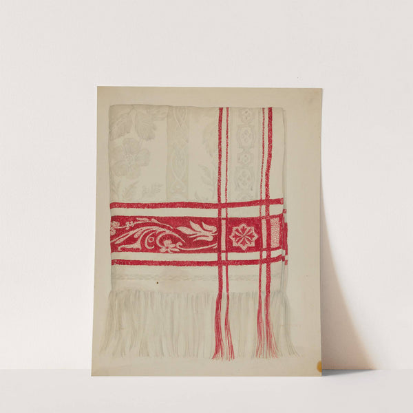 Linen Towel - Flower Design by Eva Wilson