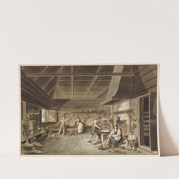 L’Interieur d’un Chalet dans le Simmenthal (1803) by Karl Ludwig Zehender