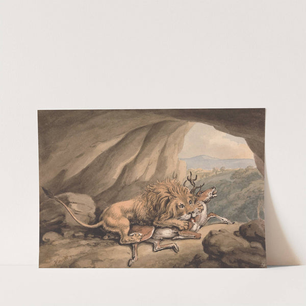 Lion Attacking a Stag by Samuel Howitt