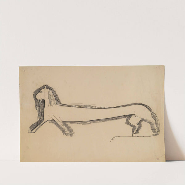 Lion de profile by Amedeo Modigliani