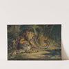 Lion Defending its Prey by Sir Edwin Henry Landseer