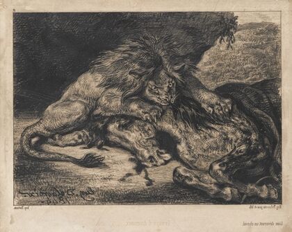 Lion Devouring a Horse (1844)
