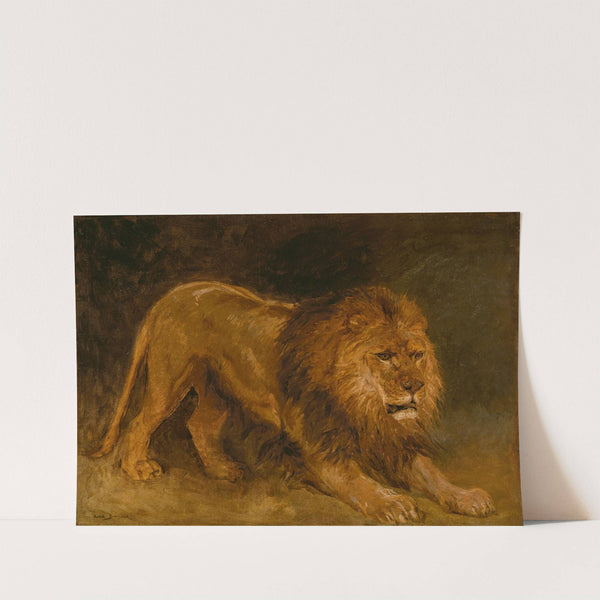 Lion guettant une proie by Rosa Bonheur