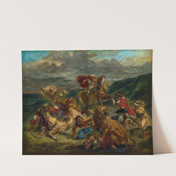 Lion Hunt (1860) by Eugène Delacroix