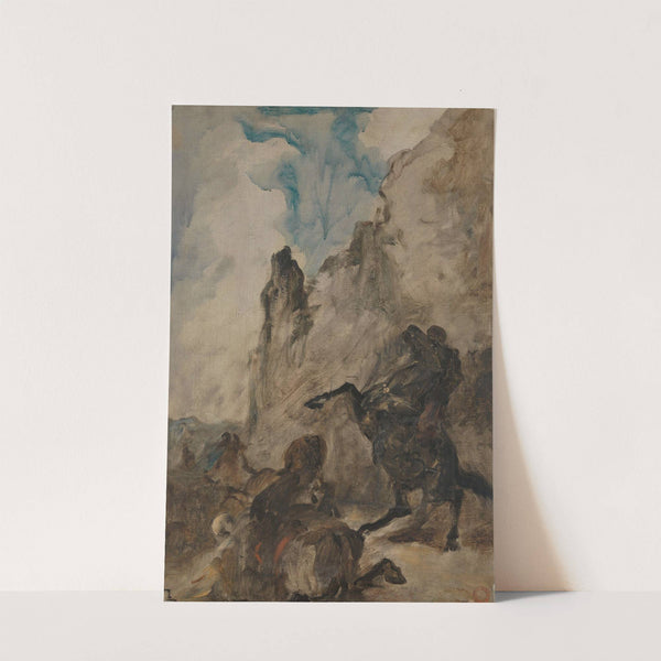 Lion hunting (1866-1869) by Eugène Fromentin