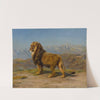Lion in a mountainous landscape by Rosa Bonheur