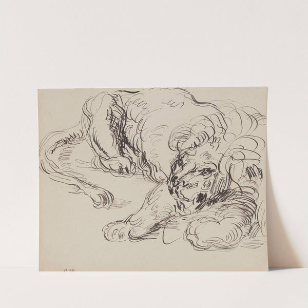 Lion Resting by James Ensor