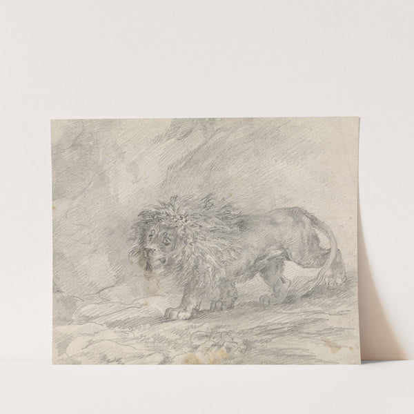 Lion Walking in Rocky Landscape by Sawrey Gilpin