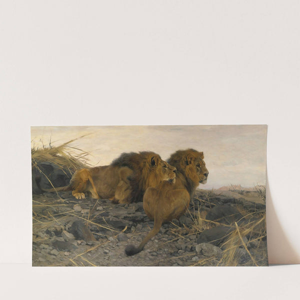 Lions At Watch by Wilhelm Kuhnert