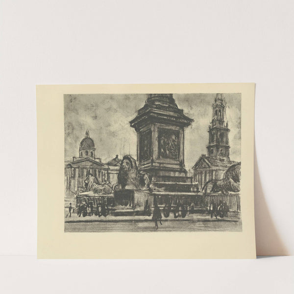 Lions, Trafalgar Square (1928) by Joseph Pennell