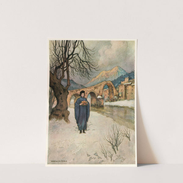 Lise, in the Snow, with the Casket by Warwick Goble