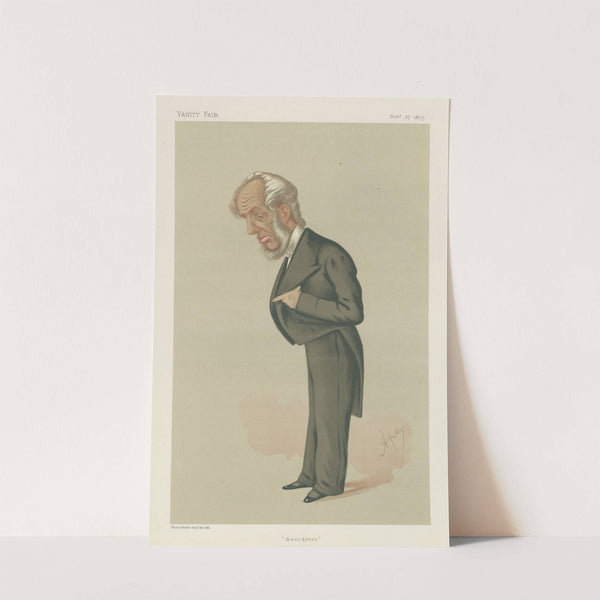 Literary; ‘Anecdotes’, Mr. Abraham Hayward, November 27, 1875 (1875) by Carlo Pellegrini