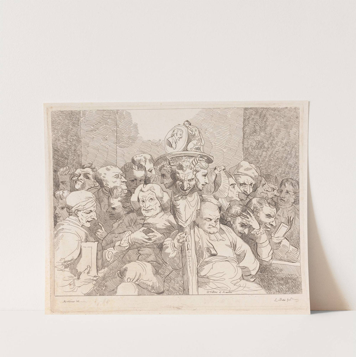 Literary Characters Assembled around the Medallion of Shakespeare (ca. 1777) by John Hamilton Mortimer