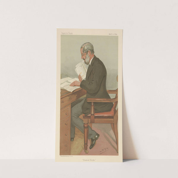 Literary; ‘Printed Books’, Dr. Richard Garnett, April 11, 1895 (1895) by Leslie Matthew Ward