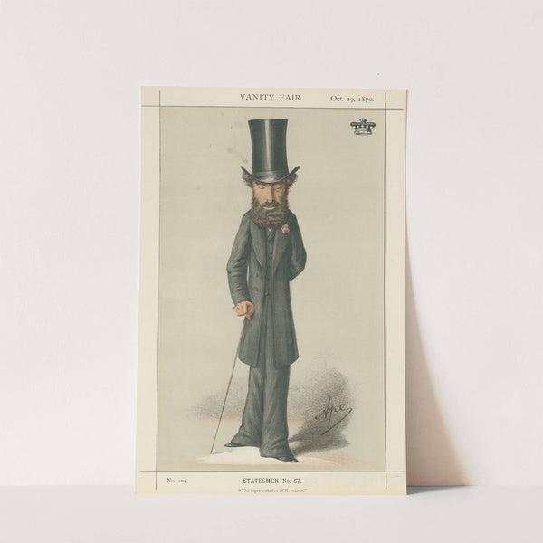 Literary; ‘The Representative of Romance’, Lytton, October 28, 1870 (1870) by Carlo Pellegrini