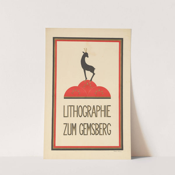 Lithographie zum Gemsberg (1925) by Rudolf Hübscher