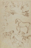 Studies of Horses, Hands, and Feet (ca. 1822–27)