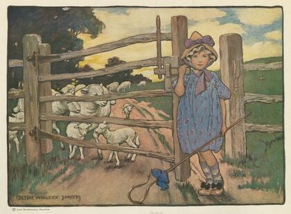 Little Bo-Peep has lost her sheep, and can’t tell where to find them. — size preview