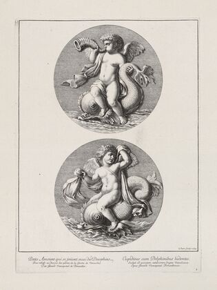 Little Cupids that play with the dolphins (1673)
