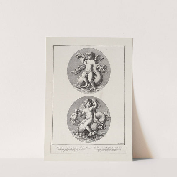Little Cupids that play with the dolphins (1673) by Jean Le Pautre