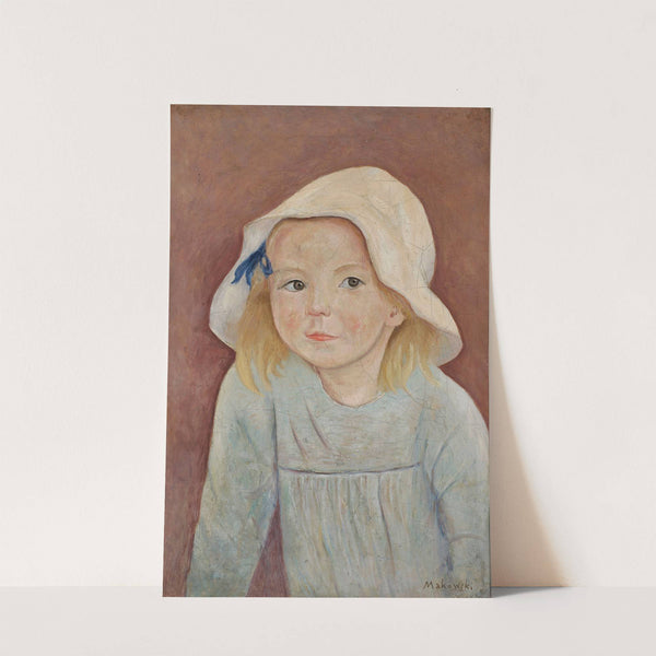 Little girl in a white hat (1923) by Tadeusz Makowski
