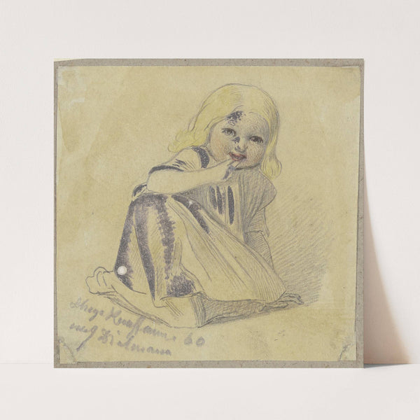 Little girl on the floor (1860) by Hugo Kauffmann