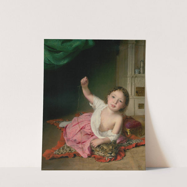 Little Girl Playing (1851) by Johann Baptist Reiter