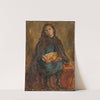 Little girl with a basket of apples on her knees (1919) by Tadeusz Makowski