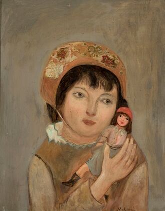 Little girl with a doll