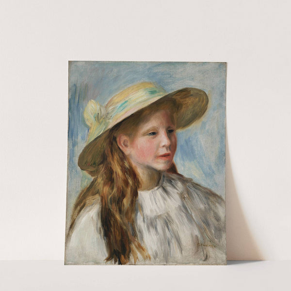 Little Girl With A Hat (Jeune Fille Au Chapeau) by Pierre-Auguste Renoir