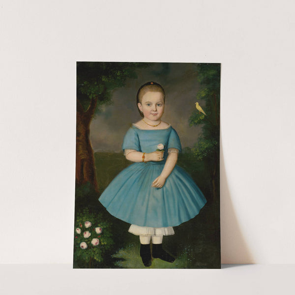 Little girl with a rose by Peter Michal Bohúň