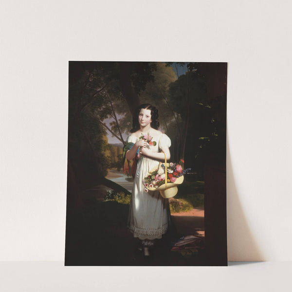 Little Girl with Flowers (Amelia Palmer) by Charles Cromwell Ingham