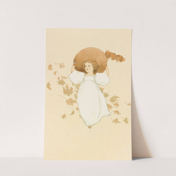 Little Girl with Leaves (ca. 1861–1897) by Louis Prang & Co.