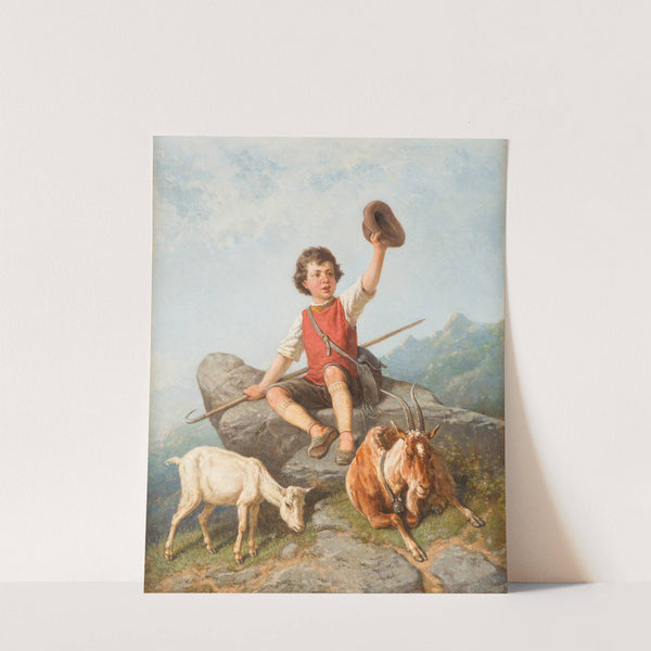 Little goatherd by Theodor Hosemann