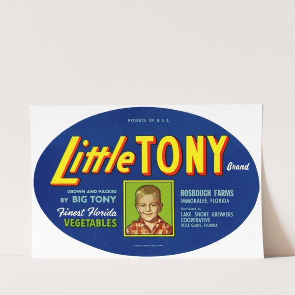 Little Tony Brand Vegetable Label (1930-1950)