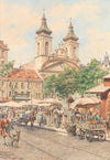 Lively Rochus-Market next to Rochus -Church in Landstraßer Hauptstraße