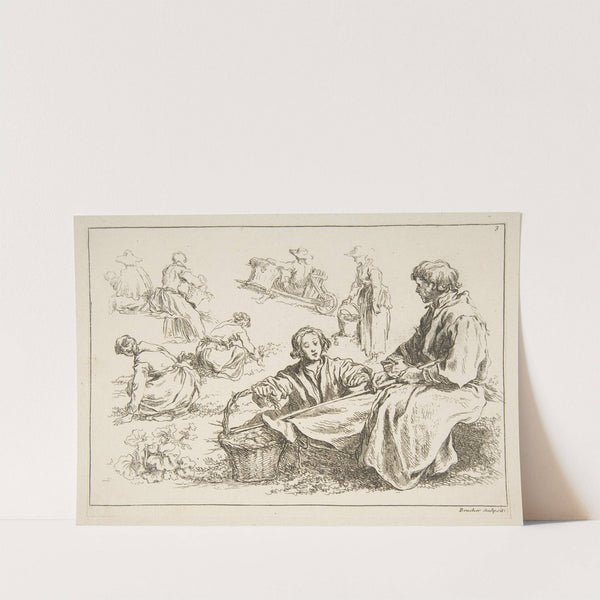 Livre d’étude d’après les desseins originaux de Blomart Pl.03 (1735) by François Boucher