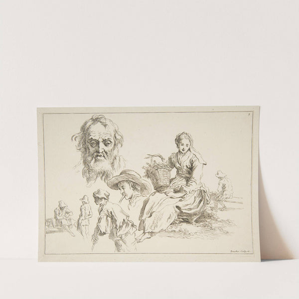 Livre d’étude d’après les desseins originaux de Blomart Pl.09 (1735) by François Boucher