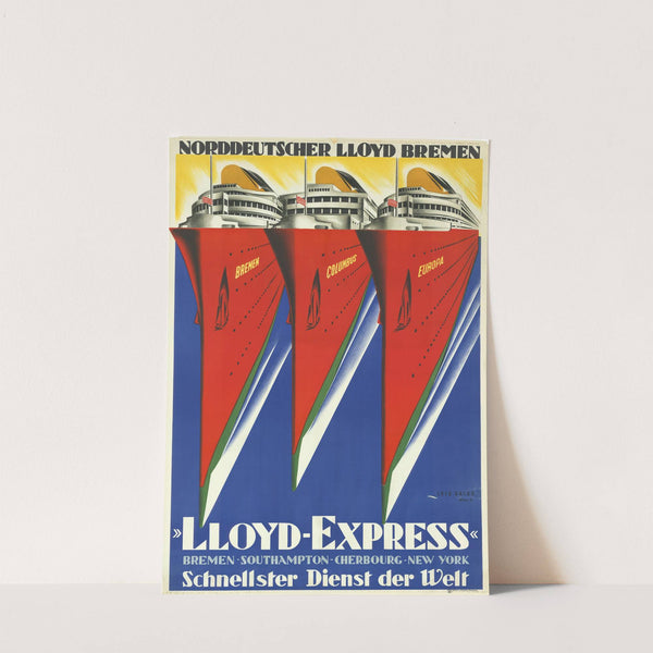 Lloyd-Express – Bremen – Southampton – Cherbourg – New York by Lois Gaigg