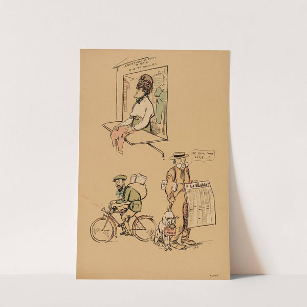 Location de costumes de bain et de peignoirs (1919) by Georges Goursat (Sem)