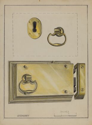 Lock Handle and Key Plate