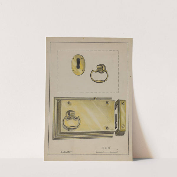 Lock Handle and Key Plate by Jack Staloff