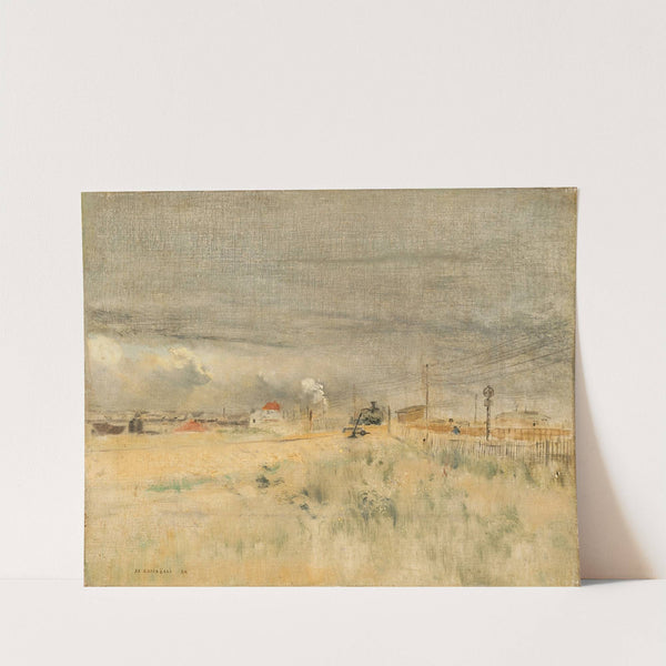 Locomotive en manœuvre by Jean François Raffaëlli