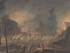 Lodewijk Napoleon bezoekt de ruïnes op het Rapenburg te Leiden na de ontploffing van het kruitschip op 12 januari 1807