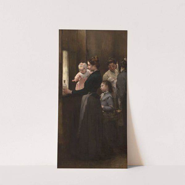 ‘L’Œuvre de la goutte de lait’ au dispensaire de Belleville (triptyque) (1903) by Henri-Jules-Jean Geoffroy