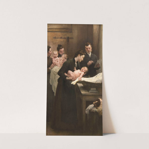 ‘L’Œuvre de la goutte de lait’ au dispensaire de Belleville (triptyque) (1903) by Henri-Jules-Jean Geoffroy